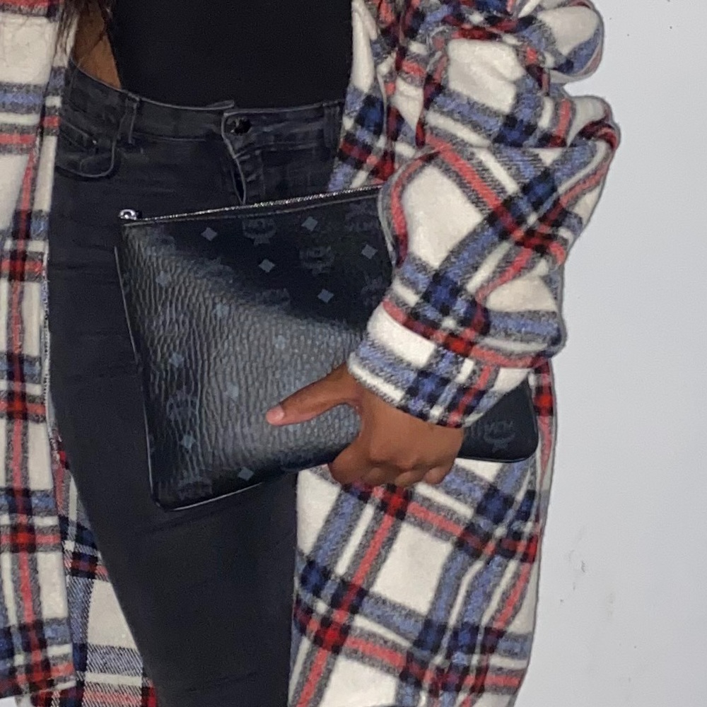 MCM Women'S Crossbody Pouch in Visetos Original
